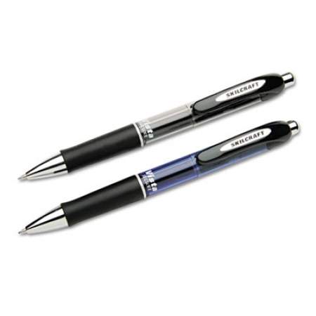 AbilityOne 7520015745971 SKILCRAFT VISTA Secure Gel Pen, Retractable, Medium 0.7 mm, Blue Ink, Translucent Blue Barrel, 3/Pack