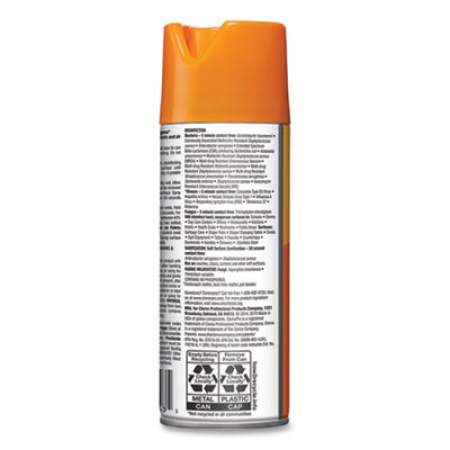 Clorox 4-in-One Disinfectant and Sanitizer, Citrus, 14 oz Aerosol Spray, 12/Carton (31043CT)