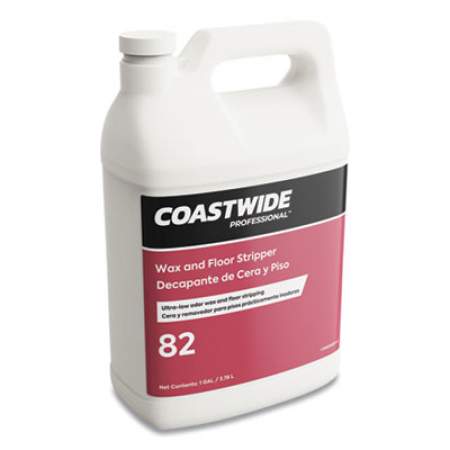 Coastwide Professional Wax and Floor Stripper, Ultra-Low Odor Soap Scent, 1 gal Bottle, 4/Carton (815054)