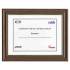 AbilityOne 7105009031843 SKILCRAFT Style B Vinyl Document/Certificate Frame, 9 x 12, Walnut