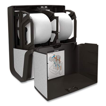 Coastwide Professional J-Series Quad Bath Tissue Dispenser, 13.52 x 7.51 x 14.66, Black Metallic (24405513)
