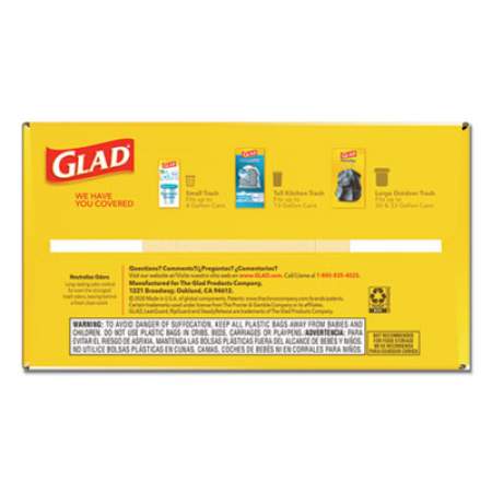 Glad OdorShield with Febreze, 13 gal, 0.72 mil, 25.75" x 11.75", White, 110/Box (79157)