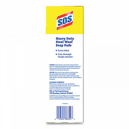 Steel Wool Soap Pads, 2.4 x 3, Steel, 15/Box (88320BX)
