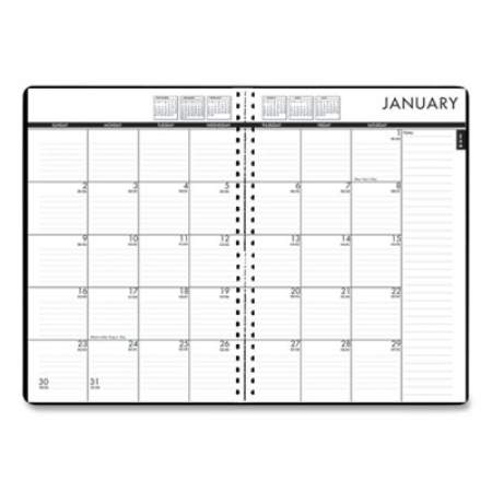House of Doolittle 24/7 Recycled Daily Appointment Book/Monthly Planner, 10 x 7, Black Cover, 12-Month (Jan to Dec): 2022 (289632)