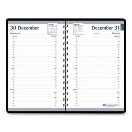 House of Doolittle Memo Size Daily Appointment Book with 15-Minute Schedule, 8 x 5, Black Cover, 12-Month (Jan to Dec): 2022 (28802)