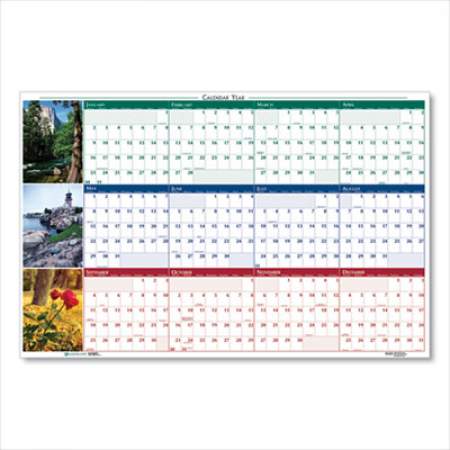 House of Doolittle Earthscapes Recycled Reversible/Erasable Yearly Wall Calendar, Nature Photos, 18 x 24, White Sheets, 12-Month (Jan-Dec): 2022 (3930)