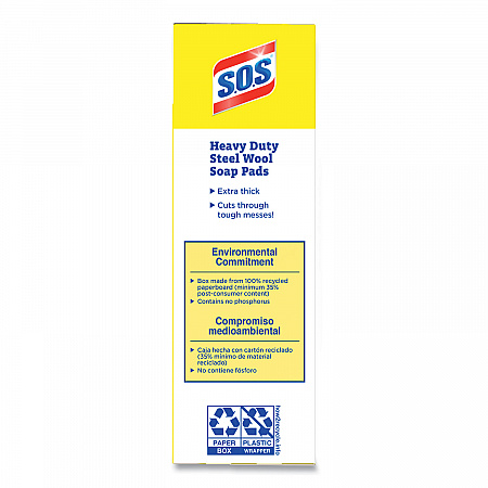 Steel Wool Soap Pads, 2.4 x 3, Steel, 15/Box (88320BX)