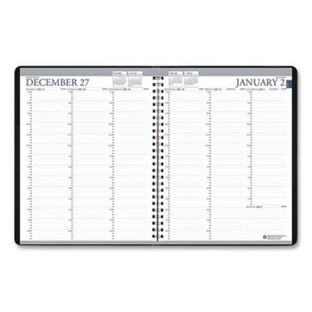 House of Doolittle Recycled Professional Weekly Planner, 15-Minute Appts, 11 x 8.5, Black Wirebound Soft Cover, 12-Month (Jan to Dec): 2022 (27202)