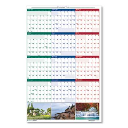 House of Doolittle Earthscapes Recycled Reversible/Erasable Yearly Wall Calendar, Nature Photos, 18 x 24, White Sheets, 12-Month (Jan-Dec): 2022 (3930)