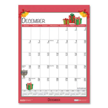 House of Doolittle Recycled Seasonal Wall Calendar, Earthscapes Illustrated Seasons Artwork, 12 x 16.5, 12-Month (Jan to Dec): 2022 (339)