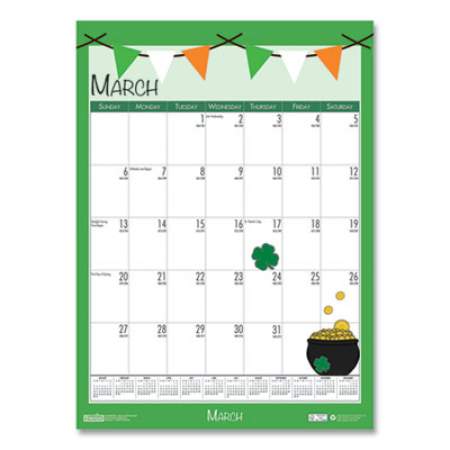 House of Doolittle Recycled Seasonal Wall Calendar, Earthscapes Illustrated Seasons Artwork, 12 x 16.5, 12-Month (Jan to Dec): 2022 (339)