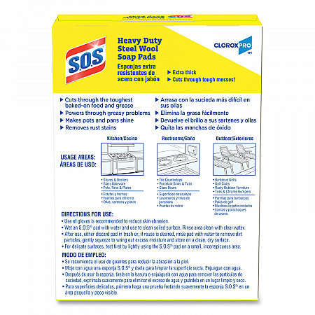 Steel Wool Soap Pads, 2.4 x 3, Steel, 15/Box (88320BX)