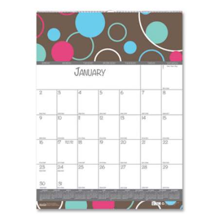 House of Doolittle Recycled Bubbleluxe Wall Calendar, Bubbleluxe Artwork, 12 x 16.5, White/Multicolor Sheets, 12-Month (Jan to Dec): 2022 (341)