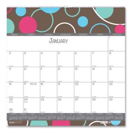 House of Doolittle Recycled Bubbleluxe Wall Calendar, Bubbleluxe Artwork, 12 x 12, White/Multicolor Sheets, 12-Month (Jan to Dec): 2022 (340)