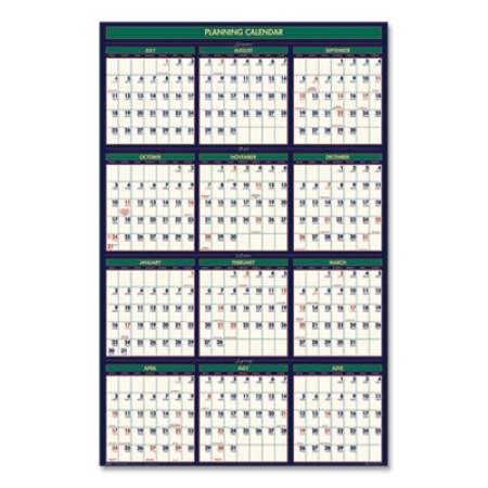 House of Doolittle Four Season Erasable Business/Academic Recycled Wall Calendar, 24 x 37, 12-Month(July-June):2021-2022, 12-Month(Jan-Dec):2022 (391)