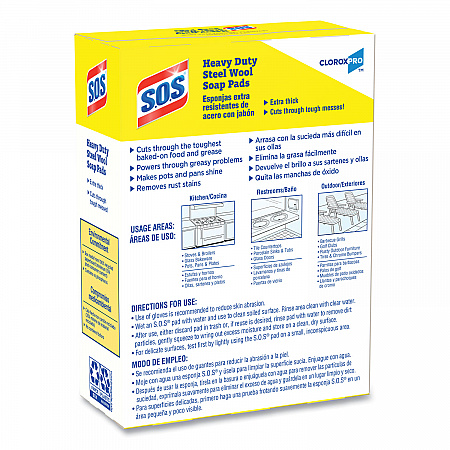 Steel Wool Soap Pads, 2.4 x 3, Steel, 15/Box (88320BX)