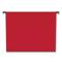 TRU RED Plastic Hanging File Folders, Letter Size, 1/5-Cut Tab, Assorted Colors, 20/Box (645587)