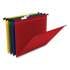 TRU RED Plastic Hanging File Folders, Letter Size, 1/5-Cut Tab, Assorted Colors, 20/Box (645587)