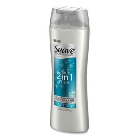 Diversey Suave Shampoo Plus Conditioner, 12.6 Oz Bottle (CB737964CT)