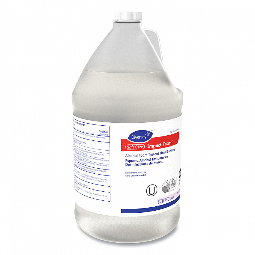 Soft Care Impact Foam Alcohol Instant Foam Hand Sanitizer, 1 gal Bottle, Alcohol Scent, 4/Carton (101104202)
