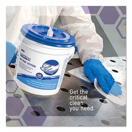 Power Clean Wipers for Disinfectants, Sanitizers and Solvents WetTask Customizable Wet Wiping System 250/Roll, 6 Roll/Carton (53850)