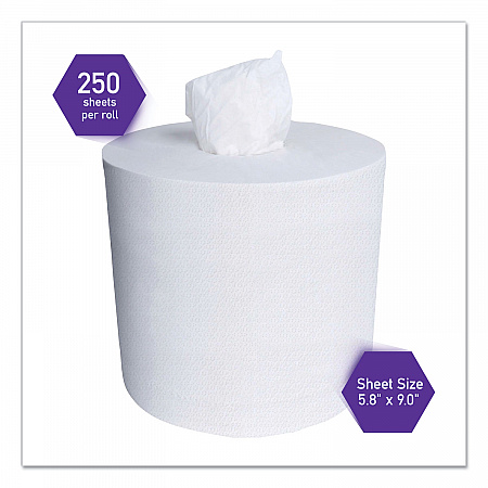 Power Clean Wipers for Disinfectants, Sanitizers and Solvents WetTask Customizable Wet Wiping System 250/Roll, 6 Roll/Carton (53850)
