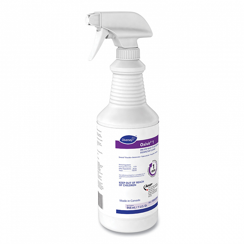 Oxivir 1 RTU Disinfectant Cleaner, 32 oz Spray Bottle, 12/Carton (100850916)