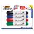BIC Intensity Bold Tank-Style Dry Erase Marker, Extra-Broad Bullet Tip, Assorted Colors, 4/Set (GDEMP41ASST)