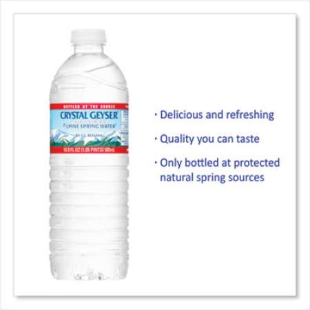 Crystal Geyser Alpine Spring Water, 16.9 oz Bottle, 24/Case (24514CT)