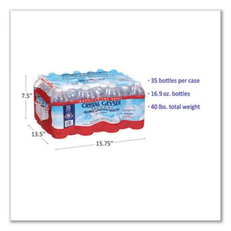 Crystal Geyser Natural Alpine Spring Water, 16.9 oz Bottle, 35/Carton (35001CTDEP)