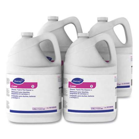 Diversey Crew Concentrated Shower/Tub/Tile Cleaner, Fresh Scent, 1 gal Bottle, 4/Carton (101100486)
