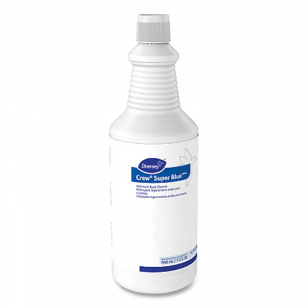 Crew Super Blue Mild Acid Bowl Cleaner, Citrus Scent, 32 oz Squeeze Bottle, 12/Carton (94476081)