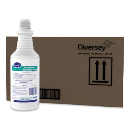 Diversey Crew Neutral Non-Acid Bowl and Bathroom Disinfectant, 32 oz Squeeze Bottle, 12/Carton (100925283)