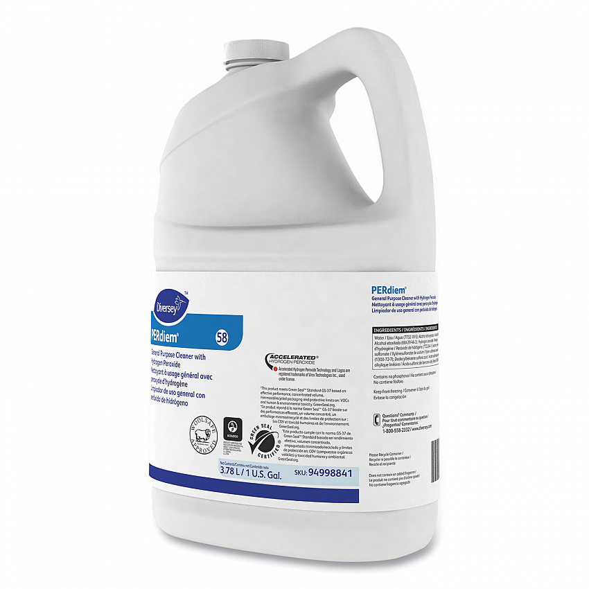 PERdiem Concentrated General Purpose Cleaner - Hydrogen Peroxide, Fragrance-Free, 1 gal Bottle (94998841)