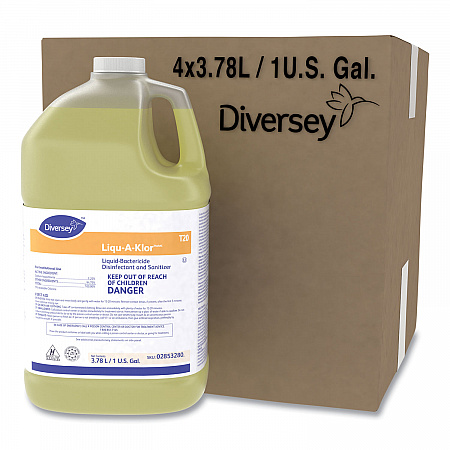 Liqu-A-Klor Disinfectant/Sanitizer, 1 gal. Bottle, 4/Carton (02853280)