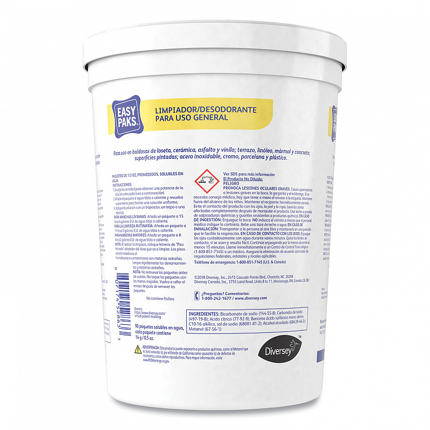 All-Purpose Cleaner/Deodorizer, Fresh Scent, 90 .5 oz Packets/Tub, 2 Tubs/Carton (990651)