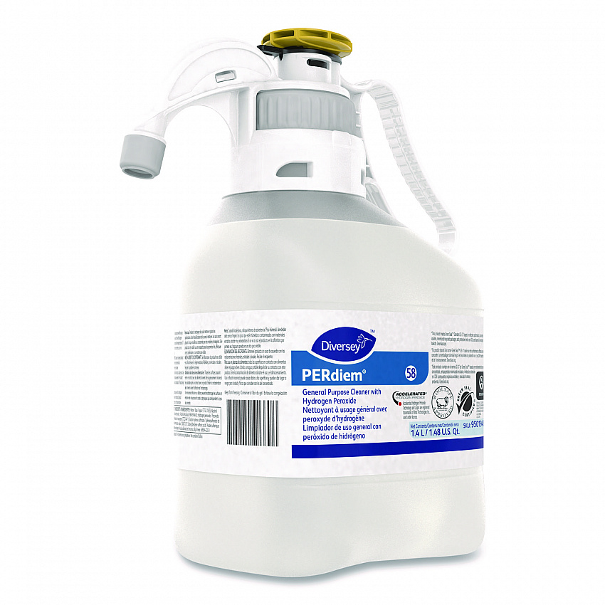 PERdiem Concentrated General Cleaner with Hydrogen Peroxide, Fragrance-Free, 1.4 L SmartDose, 2/Carton (95019481)