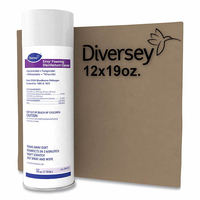 Envy Foaming Disinfectant Cleaner, Lavender Scent, 19 oz Aerosol Spray, 12/Carton (04531)