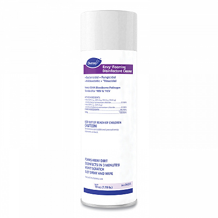Envy Foaming Disinfectant Cleaner, Lavender Scent, 19 oz Aerosol Spray, 12/Carton (04531)