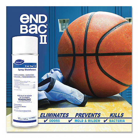 End Bac II Spray Disinfectant, Fresh Scent, 15 oz Aerosol Spray, 12/Carton (04832)