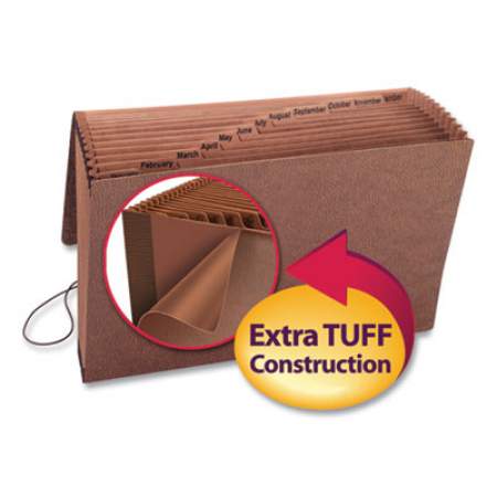 Smead TUFF Expanding Files, 12 Sections, 1/12-Cut Tab, Legal Size, Redrope (70390)