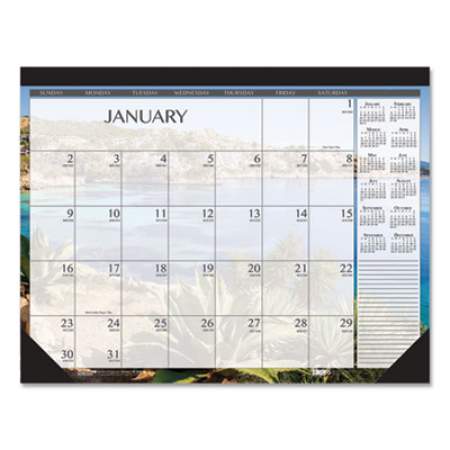 House of Doolittle Recycled Earthscapes Desk Pad Calendar, Seascapes Photography, 22 x 17, Black Binding/Corners,12-Month (Jan to Dec): 2022 (138)