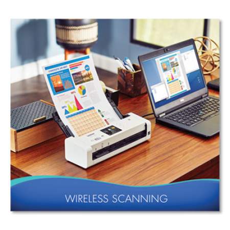 Brother ADS1700W Wireless Compact Color Desktop Scanner with Duplex and Touchscreen