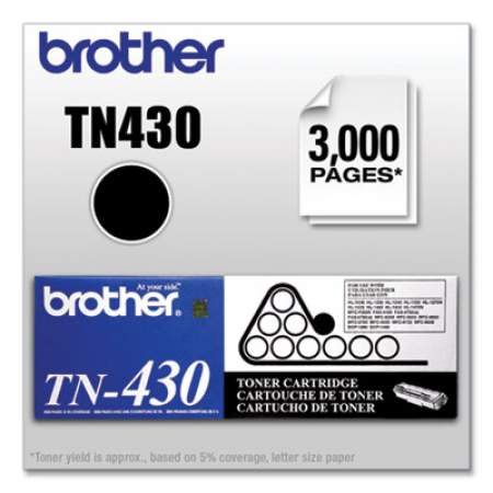 Brother TN430 Toner, 3,000 Page-Yield, Black
