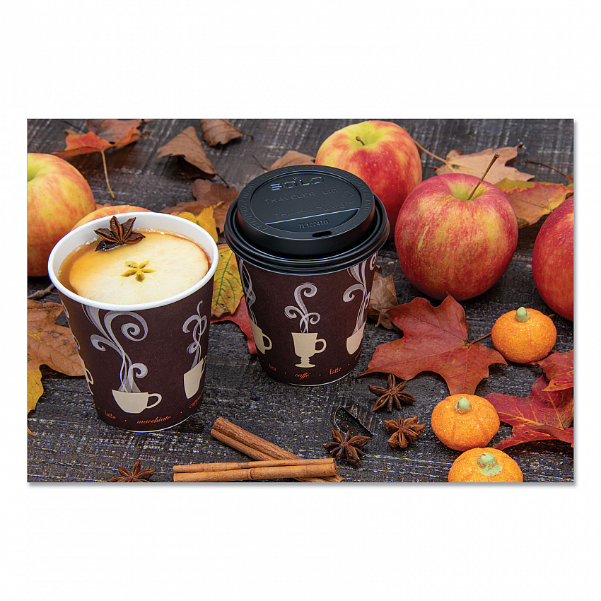 Thermoguard Insulated Paper Hot Cups, 12 oz, Steam Print Design, 600/Carton (DWTG12ST)