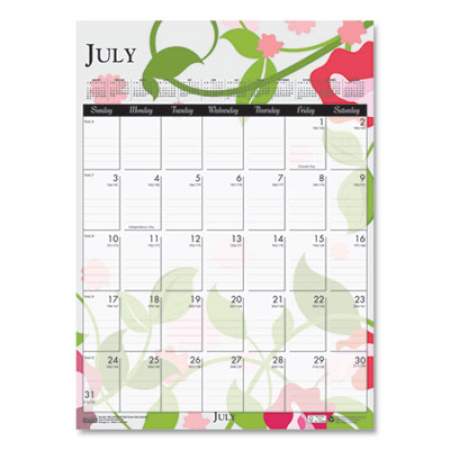 House of Doolittle Recycled Wild Flower Wall Calendar, Wild Flowers Artwork, 12 x 16.5, White/Multicolor Sheets, 12-Month (Jan to Dec): 2022 (3462)