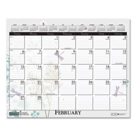 House of Doolittle Recycled Wild Flower Wall Calendar, Wild Flowers Artwork, 15 x 12, White/Multicolor Sheets, 12-Month (Jan to Dec): 2022 (3469)