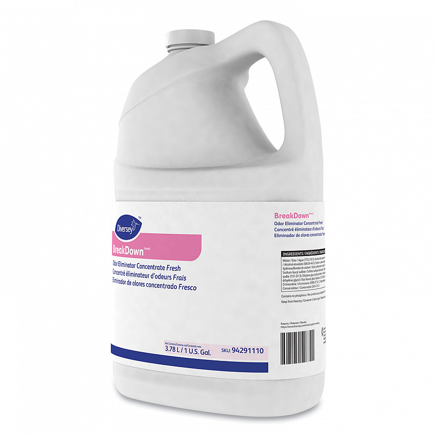 Breakdown Odor Eliminator, Cherry Almond, Liquid, 1 gal Bottle, 4/Carton (94355110)