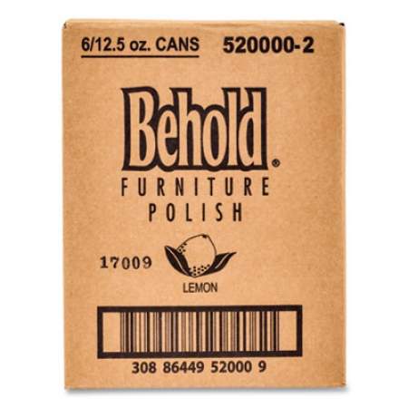 Diversey Behold Furniture Polish, Lemon, 12.5 oz Aerosol Spray, 6/Carton (CB520009)