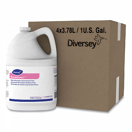 Breakdown Odor Eliminator, Cherry Almond, Liquid, 1 gal Bottle, 4/Carton (94355110)